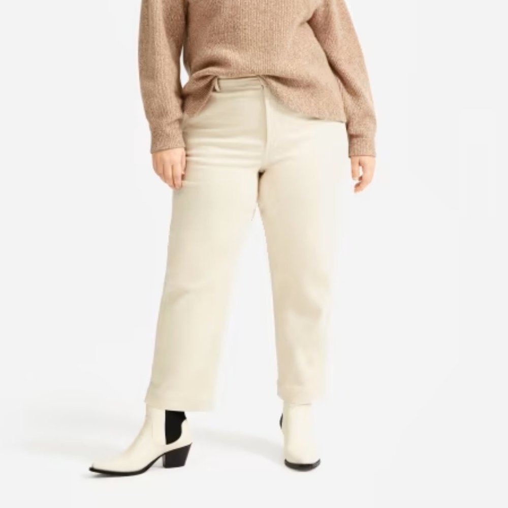 Everlane Women's Cream Straight Leg Jeans